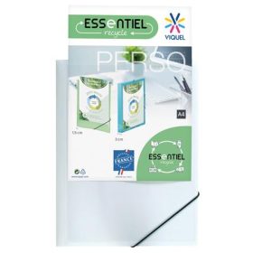   Gumis mappa, panorámás, 15 mm, PP, A4, VIQUEL "Essentiel Perso", fehér