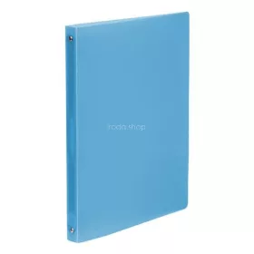   Gyűrűs könyv, 4 gyűrű, 25 mm, A4, PP, VIQUEL "Propyglass", kék