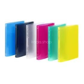   Gyűrűs könyv, 4 gyűrű, 25 mm, A4, PP, VIQUEL "Propyglass", vegyes színek