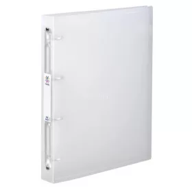   Gyűrűs könyv, 4 gyűrű, 40 mm, A4, maxi, PP, cserélhető címke, VIQUEL "Propyglass", víztiszta