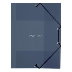   Gumis mappa, 15 mm, PP, A4, VIQUEL "Propyglass", füstszínű