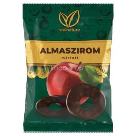 Almaszirom, 50 g, REAL NATURE, csokoládéba mártott