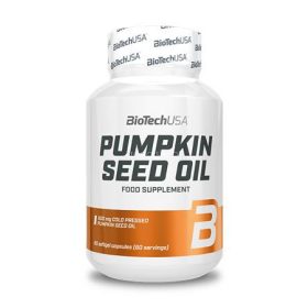   Étrend-kiegészítő tabletta, 60 tabletta, BIOTECH USA "Pumpkin Seed Oil"