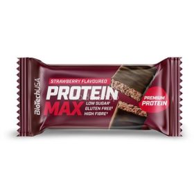  Fehérjeszelet, gluténmentes, 45g, BIOTECH USA "Protein Max", eper