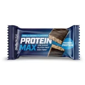   Fehérjeszelet, gluténmentes, 45g, BIOTECH USA "Protein Max", kókusz-vanília
