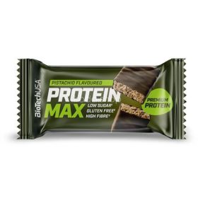   Fehérjeszelet, gluténmentes, 45g, BIOTECH USA "Protein Max", pisztácia