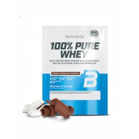   Tejsavó fehérjepor, 28g, BIOTECH USA "100% Pure Whey", kókusz-csokoládé