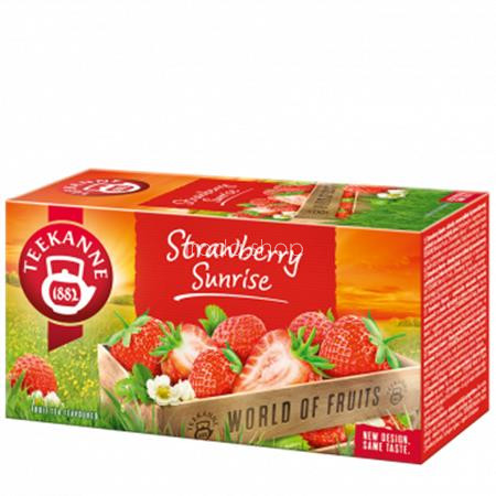 Gyümölcstea, 20x2,5 g, TEEKANNE "Strawberry Sunrise", eper