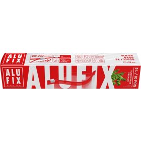 Cipzáras zacskó, 3 l, ALUFIX "Zipp Fix"