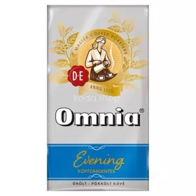   Kávé, pörkölt, őrölt, vákuumos csomagolásban, 250 g, DOUWE EGBERTS "Omnia Evening", Koffeinmentes