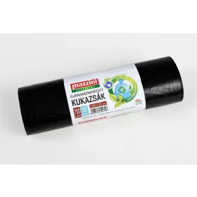   Nagykukazsák, újrahasznosított, 200 l, 10 db, 100x120 cm, 30 µ, MAZZINI, fekete