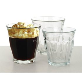 Kávéspohár, üveg, 6db-os szett, 24cl, "Retro"