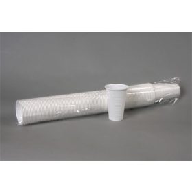 Műanyag pohár, 2 dl, 100 db, fehér