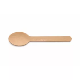 Evőkanál, fa, egyszer használatos, 16 cm, 100 db
