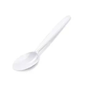   Evőkanál, műanyag, többször használatos, 18 cm, 50 db, fehér