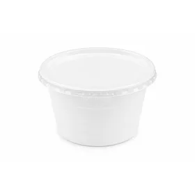   Műanyag gulyás tányér, tetőzhető, 750 ml, 50 db, fehér
