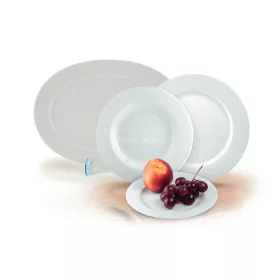   Mélytányér,ROTBERG, fehér, 22 cm, 6db-os szett, "Basic"