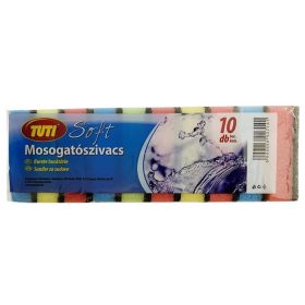 Mosogatószivacs, 10 db, TUTI "Soft"