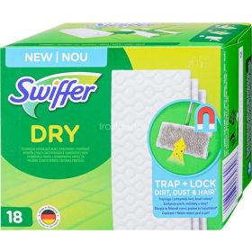   Száraz padlótörlő kendő, utántöltő, 18 db, SWIFFER "Dry"