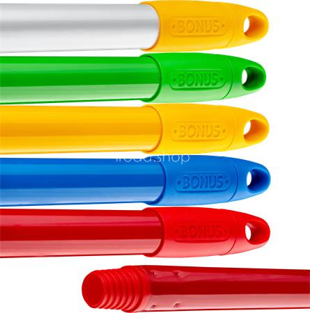 Nyél, menetes, alukróm, 140 cm, BONUS "Heavy Duty" , fehér