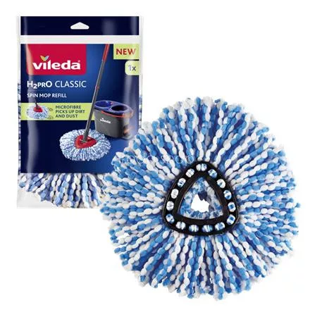 Forgó felmosó utántöltő, pedálos, VILEDA "H2PrO", kék-fehér