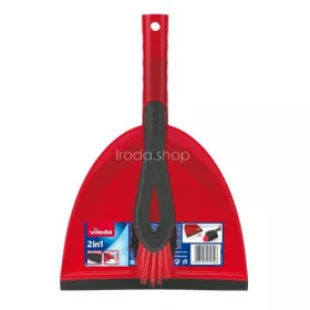   Kéziseprű és lapát garnitúra, VILEDA "Premium 2in1", piros-szürke