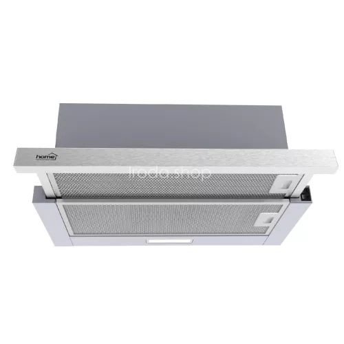 Home KPE 6044S konyhai páraelszívó TWISTER, két sebességfokozat, légszállítás: 440 m3/h, 105 W, rozsdamentes acél panel + szürke test