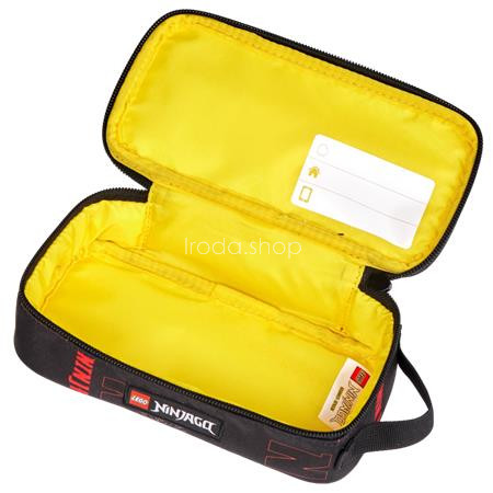 Tolltartó, szögletes, cipzáras, LEGO "Ninjago Dragon Energy", fekete-mintás