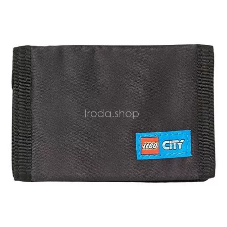 Pénztárca, tépőzáras, LEGO "City Race", fekete-mintás