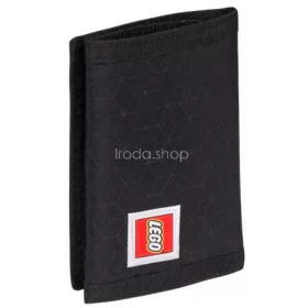   Pénztárca, tépőzáras, LEGO "Bricks", fekete-mintás