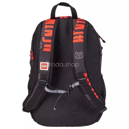 Hátizsák, dupla rekeszes, LEGO "Ninjago Dragon Energy", fekete-mintás