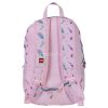 Hátizsák, dulpa rekeszes, LEGO "Flowers", rózsaszín-mintás