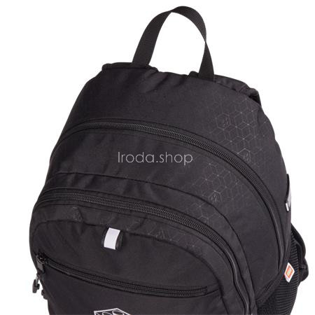 Hátizsák, dulpa rekeszes, LEGO "Bricks", fekete-mintás