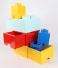 Tárolódoboz, szögletes, LEGO, sárga