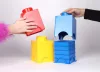Tárolódoboz, szögletes, LEGO, sárga
