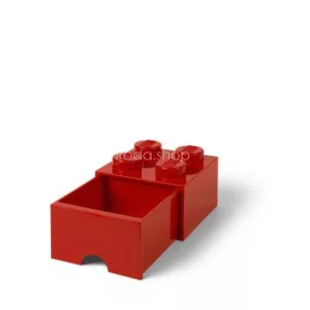 Tárolódoboz, fiókos, LEGO "Brick", piros