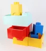 Tárolódoboz, fiókos, LEGO "Brick", piros