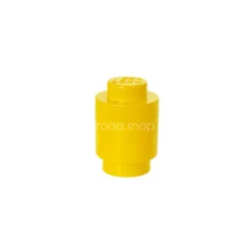 Tárolódoboz, henger, LEGO, sárga