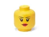Tárolódoboz, fej, nagy, LEGO, Girl