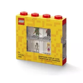 Gyűjtődoboz, minifiguráknak, 8 rekesz, LEGO, piros