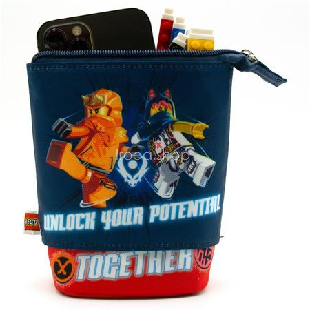 Tolltartó, cipzáras, pop-up, LEGO "Ninjago Together", kék-piros-mintás