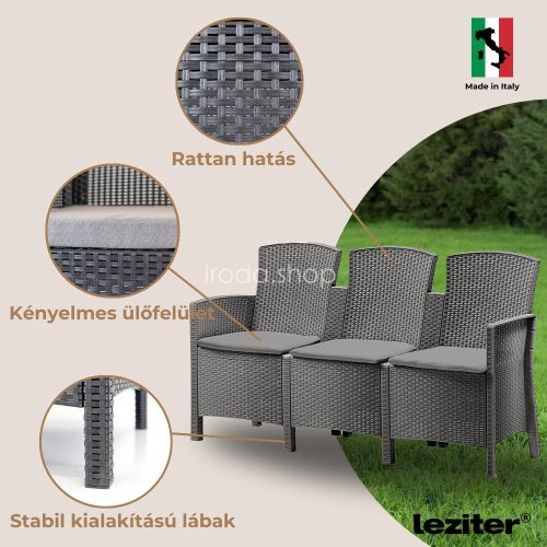 Lima 3 üléses kerti kanapé