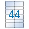 Etikett, 48,5x25,4 mm, poliészter, kerekített sarkú, APLI, átlátszó, 440 etikett/csomag