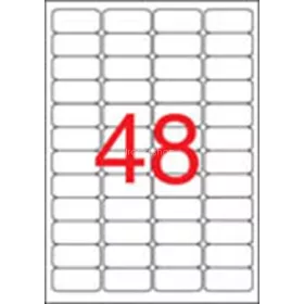   Etikett, 45,7x21,2 mm, biztonsági, kerekített sarkú, APLI, 480 etikett/csomag
