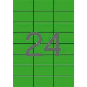 Etikett, 70x37 mm, színes, APLI, zöld, 2400 etikett/csomag