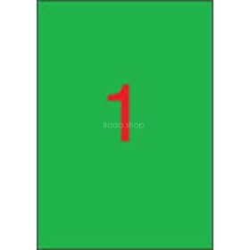   Etikett, 210x297 mm, színes, APLI, zöld, 100 etikett/csomag