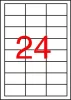 Etikett, 64,6x33,8 mm, poliészter, időjárásálló, fehér, APLI, 2400 etikett/csomag