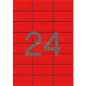 Etikett, 70x37 mm, színes, APLI, piros, 480 etikett/csomag