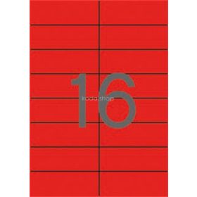 Etikett, 105x37 mm, színes, APLI, piros, 320 etikett/csomag