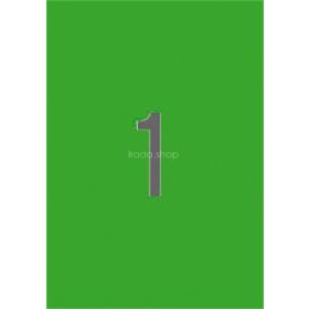 Etikett, 210x297 mm, színes, APLI, zöld, 20 etikett/csomag